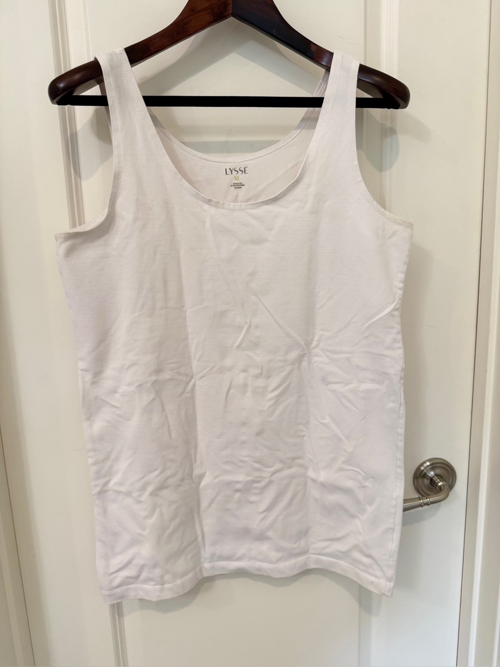 Lysse White Scoop Tank Top - Clean Everyday Staple Sixe XL